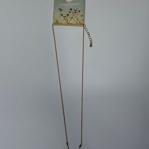 Justin Taylor Gold V Necklace & Stud Earrings Set NWT